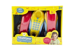 Telefony pokoj - pokoj plast 2ks na baterie vzdálenost 8m v krabici 30x24x7cm