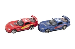 Auto Kinsmart Dodge Viper GTS-R 1:36 12,5cm kov/plast 4 barvy na zpětné natažení 12ks v boxu