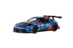 Auto Kinsmart Toyota GR Supra Racing kov 13cm 4 barvy na zpětné natažení 12ks v boxu