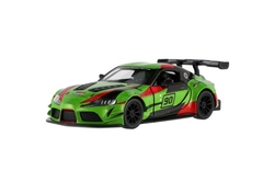 Auto Kinsmart Toyota GR Supra Racing kov 13cm 4 barvy na zpětné natažení 12ks v boxu