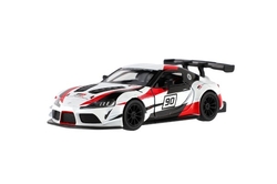 Auto Kinsmart Toyota GR Supra Racing kov 13cm 4 barvy na zpětné natažení 12ks v boxu