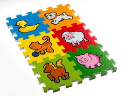 Pěnové puzzle Moje první zvířátka 15x15x1,2cm 6ks MPZ