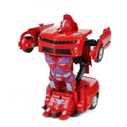 Transformer auto/robot kov/plast 13cm 3 barvy na zpětné natažení 12ks v boxu