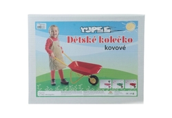 Kolečko plechové Yupee velké růžové 78x40x32cm v krabici