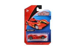 Auto sportovní kov/plast 8cm na volný chod mix druhů na kartě 11x16,5cm