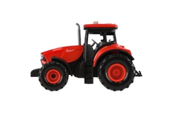 Traktor Zetor plast 9x14cm na setrvačník na bat. se světlem se zvukem v krabici 18x12x10,5cm