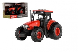 Traktor Zetor plast 9x14cm na setrvačník na bat. se světlem se zvukem v krabici 18x12x10,5cm