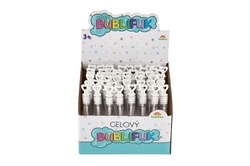 Bublifuk mini 5 ml gelový bílý svatební 10,5cm 48ks v boxu