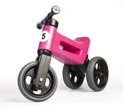 Odrážedlo FUNNY WHEELS Rider Sport růžové  2v1, výška sedla 28/30cm nosnost 25kg 18m+ v sáčku