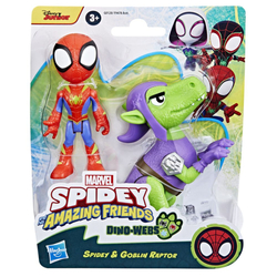 SPIDER-MAN SPIDEY AND HIS AMAZING FRIENDS 2-PACK FIGUREK HRDINOVÉ A DINO-ZLOČINCI