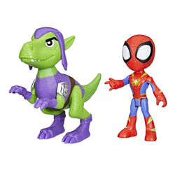 SPIDER-MAN SPIDEY AND HIS AMAZING FRIENDS 2-PACK FIGUREK HRDINOVÉ A DINO-ZLOČINCI