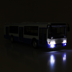 Autobus který hlásí zastávky česky 28 cm modrý