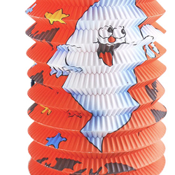 Lampion Halloween duch 15 cm se svítící hůlkou 40 cm