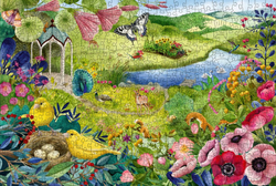 Dřevěné puzzle Divoká zahrada 500 dílků