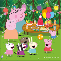 PEPPA PIG NA PRÁZDNINÁCH 3x55 Puzzle NOVÉ