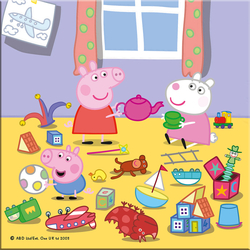 PEPPA PIG NA PRÁZDNINÁCH 3x55 Puzzle NOVÉ