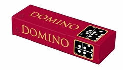 Domino společenská hra dřevo 28ks v krabičce 15,5x3,5x5cm