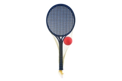 Soft tenis plast barevný 53cm+míček v síťce