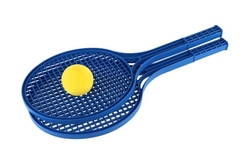 Soft tenis plast barevný 53cm+míček v síťce