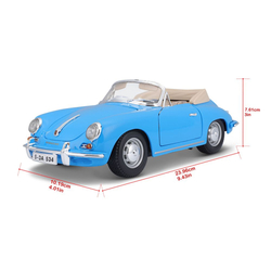 Bburago 1:18 Porsche 356B Cabriolet 1961 Blue