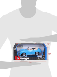 Bburago 1:18 Porsche 356B Cabriolet 1961 Blue