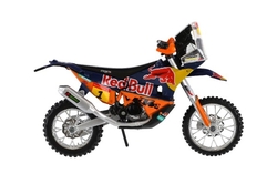 Motorka Bburago Red Bull KTM Rally Dakar 2019 kov/plast 12cm na volný chod v krabičce 17x11cm