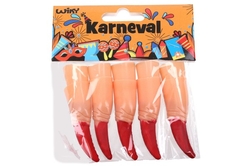 Prsty s drápy 10ks plast v sáčku karneval