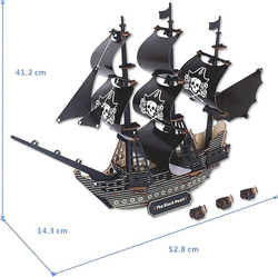 Woodcraft Dřevěné 3D puzzle Pirátská loď Černá perla