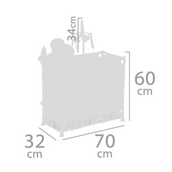 DeCuevas 53079 Skládací postýlka pro panenky s 5 funkčními doplňky KOALA 2024