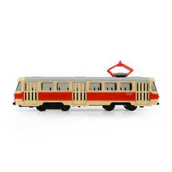 Kovová česká retro tramvaj 16 cm