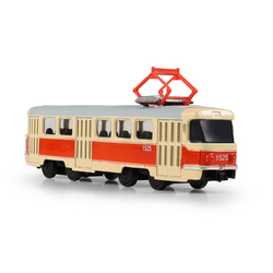 Kovová česká retro tramvaj 16 cm