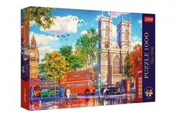 Puzzle Premium Plus - Čajový čas: Pohled na Londýn 1000 dílků 68,3x48cm v krabici 40x27x6cm