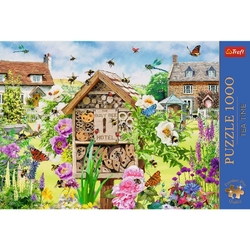 Puzzle Premium Plus - Čajový čas: Domeček pro včelky 1000 dílků 68,3x48cm v krabici 40x27x6cm