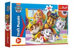 Puzzle Tlapková patrola vždy včas/Paw Patrol 27x20cm 30 dílků v krabičce 21x14x4cm