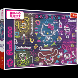 Puzzle Neon Hello Kitty 500 dílků 48x34cm v krabici 40x27x4,5cm