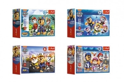 Minipuzzle miniMAXI 20 dílků Tlapková patrola/Paw Patrol 4 druhy v krabičce 11x8x4cm 24ks v boxu