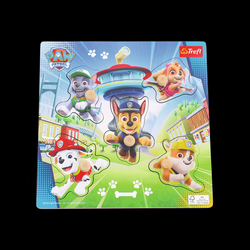 Vkládačka/Puzzle deskové obrysové Tlapková patrola/Paw Patrol 22x22cm ve fólii 18m+