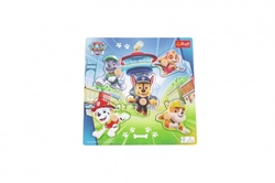 Vkládačka/Puzzle deskové obrysové Tlapková patrola/Paw Patrol 22x22cm ve fólii 18m+