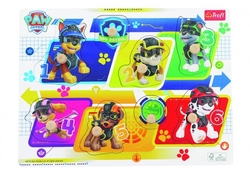 Vkládačka/Puzzle deskové obrysové dřevěné Tlapková patrola/Paw Patrol ve fólii 30x22cm 18m+