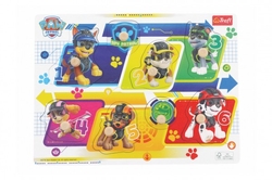 Vkládačka/Puzzle deskové obrysové dřevěné Tlapková patrola/Paw Patrol ve fólii 30x22cm 18m+