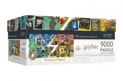 Puzzle Harry Potter Domy v Bradavicích 9000 dílků + plakát  v krabici 45x24x21cm