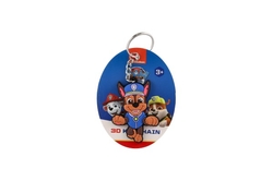 Klíčenka/Přívěsek 3D Tlapková patrola/Paw patrol guma 10 cm na kartě 60ks na kovovém stojanu